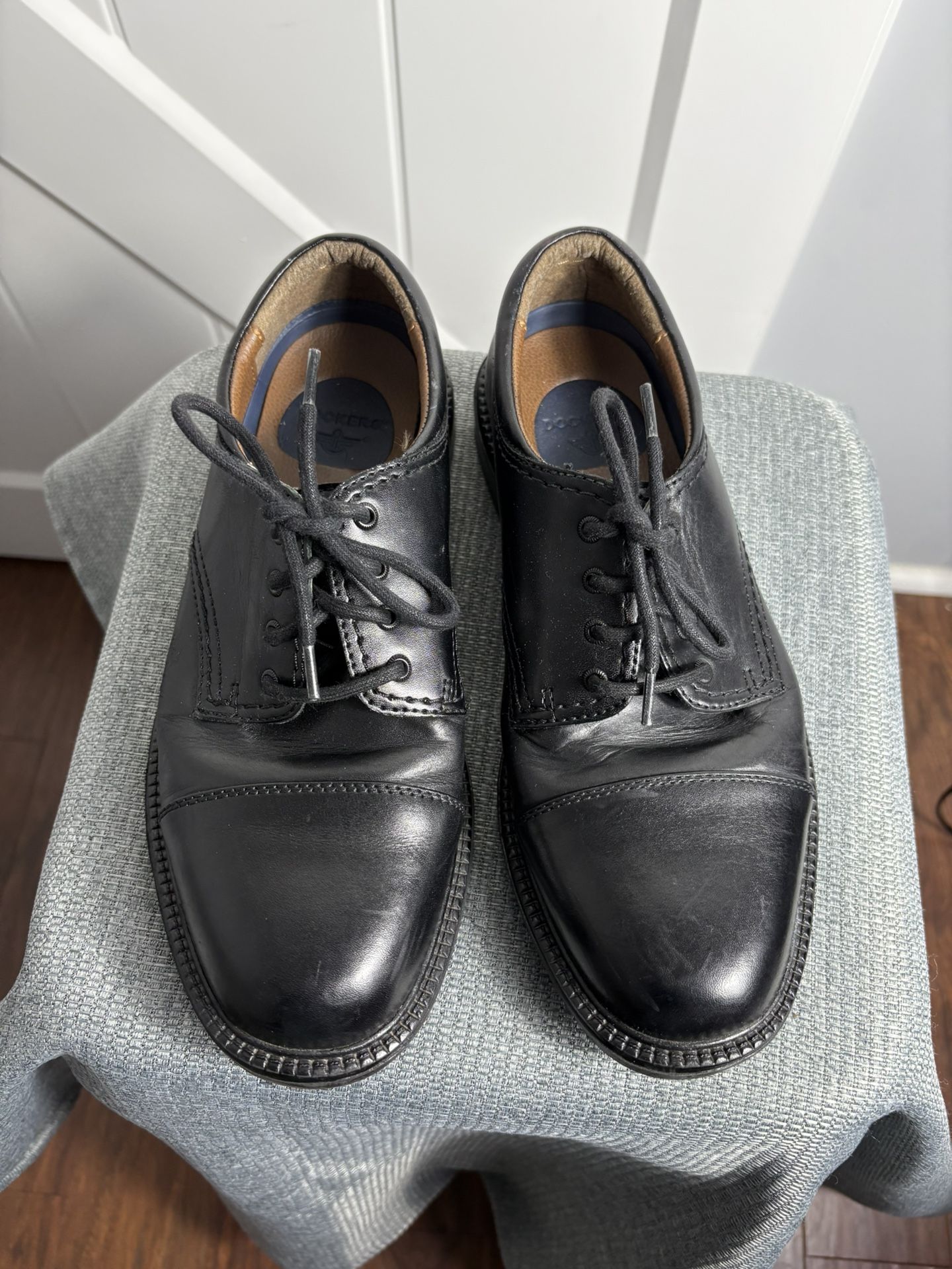 Dockers Black Lace Up Men’s Oxford Dress Shoes Leather Size 8M