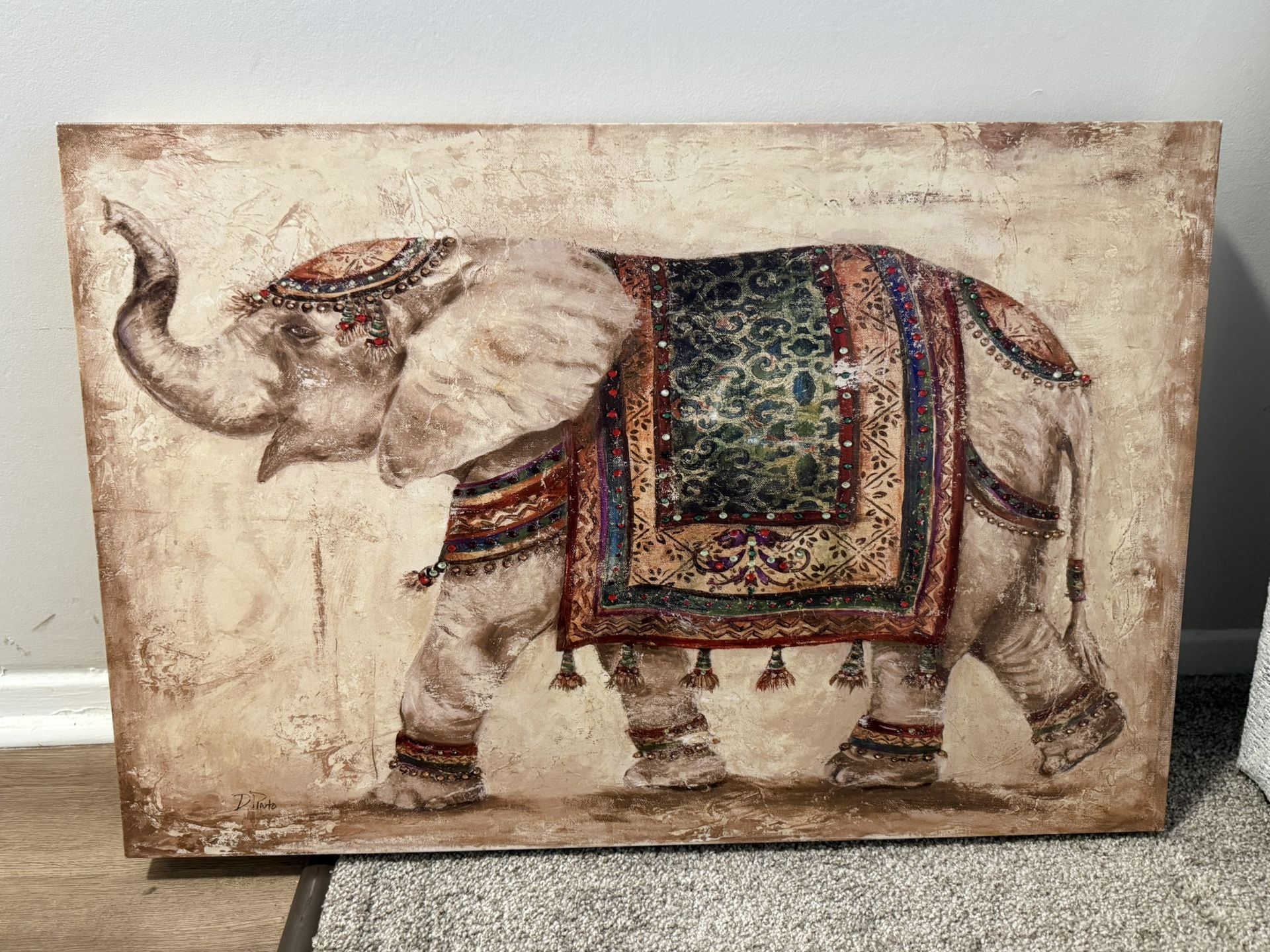 Elegant Elephant Canvas Wall Art