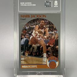 1990 NBA Hoops Mark Jackson #205 (Menendez Siblings In Background) TAG 8