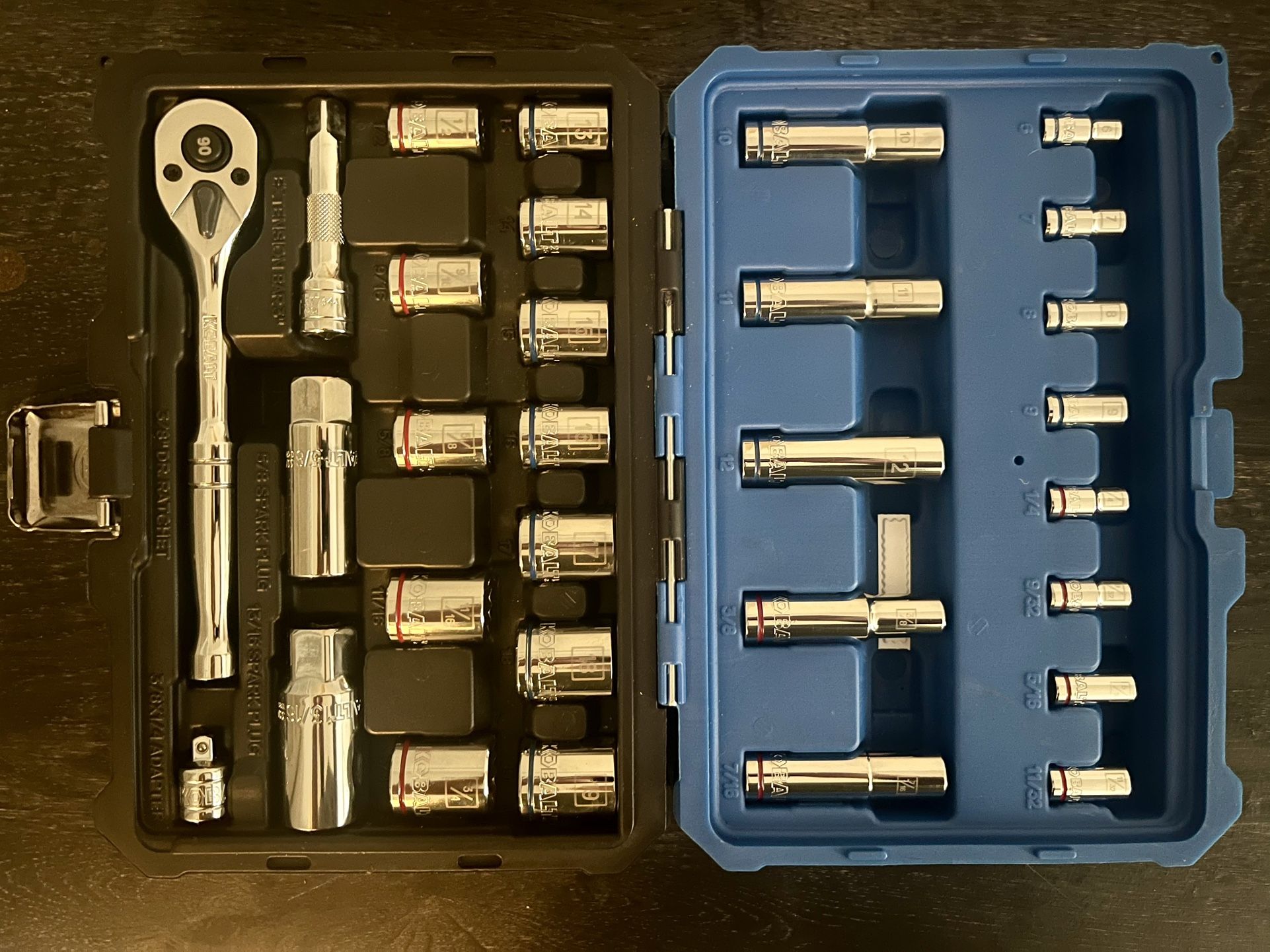 Kobalt 30 Piece Pro90 Ratchet Set (6 And 12 Point Sockets)