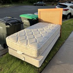 Free Twin Bed With Frame Box Spring And Headboard