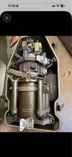 US Army Transit Case Azimuth Gyro Instrument