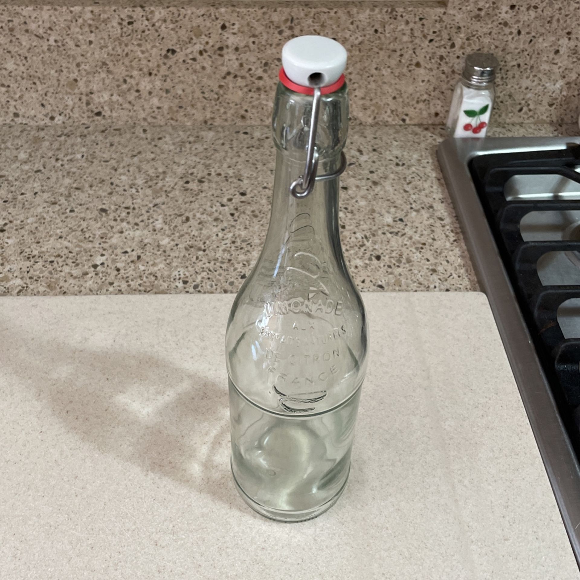 12”inches Tall & 3”inches Wide. Limonade Glass Bottle.