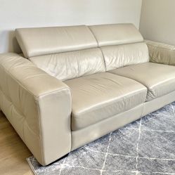 Beige Italian Sofa (2 Ppl)