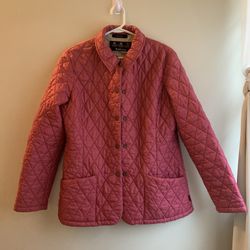 Mauve Quilted Barbour Jacket Size 10