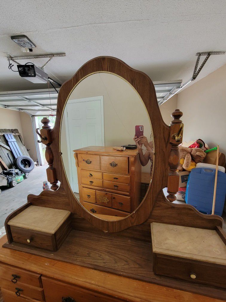 Mirror top for dresser