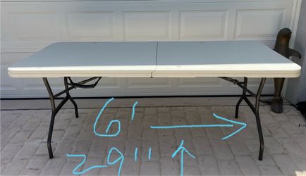 6 foot folding table