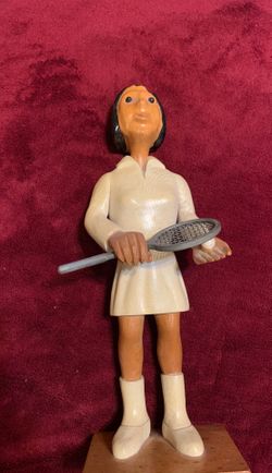 Vintage Romer Italy wooden tennis player