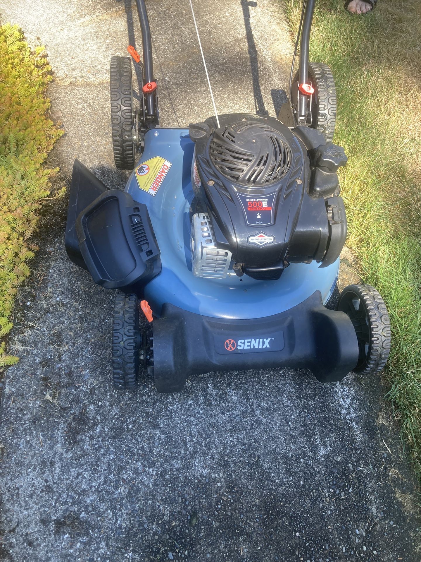 SENIX 21" 140cc 4-Cycle Briggs & Stratton Engine Gas Push Lawn Mower With 2-In-1 Mulching, Side Discharge