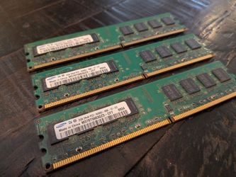 Samsung 6GB (3x2GB) DDR2 RAM PC2-6400U 800MHz Desktop Memory