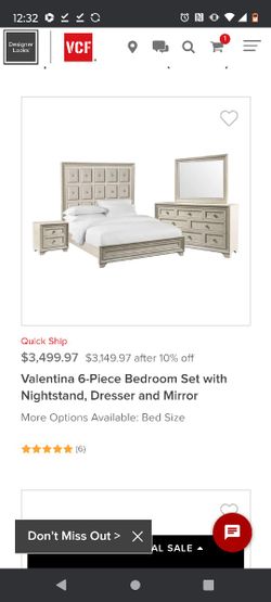 Valentina Bedroom Set 6pces