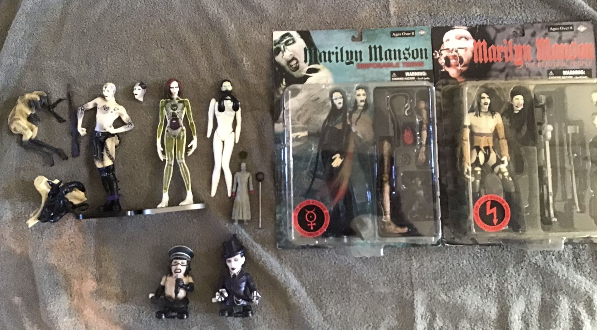 Early 2000’s Rare Vintage Marilyn Manson Action Figure Lot / See Description For Pricing