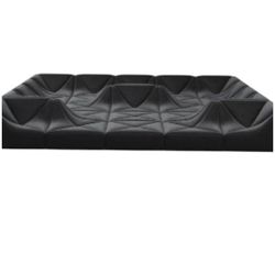 Brand NEW  DUNE SOFA COUCH  Set. Velvet BLACK FABRIC 