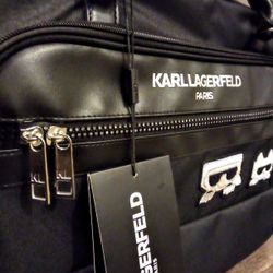 KARL LAGERFELD Wheeled Duffle Bag Weekend Travel Companion 