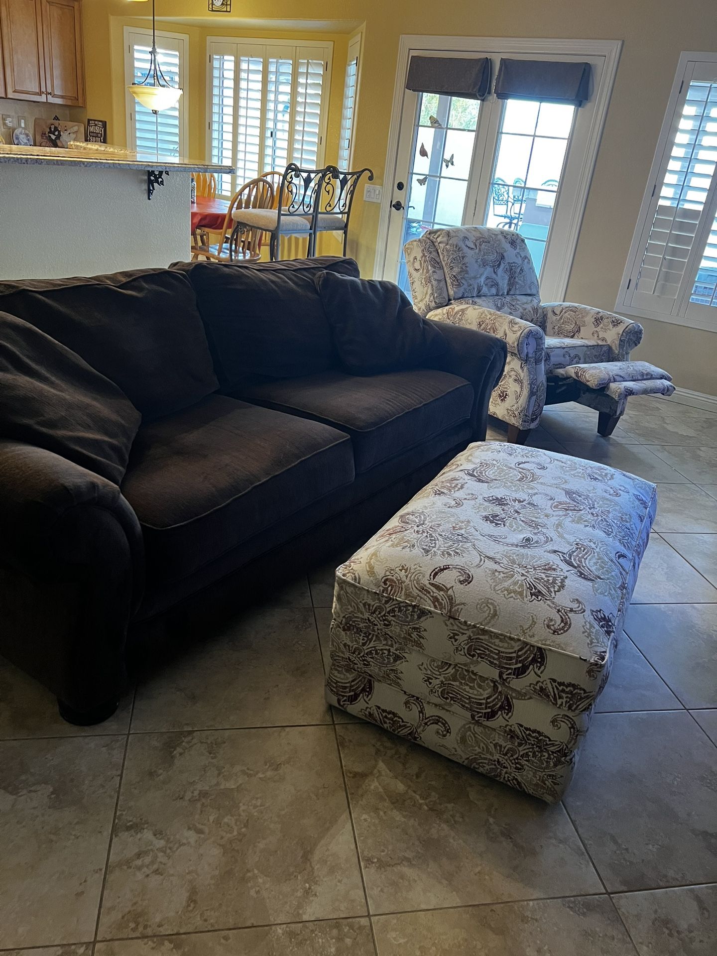 Sofa, Reclining Chair & Ottoman Lazyboy