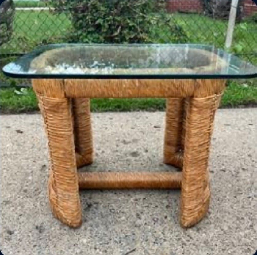 Wicker End Table