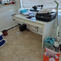 White Office Desk