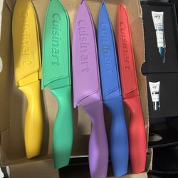 Set of 5 Cuisinart Color Coded Knives with Sheaths