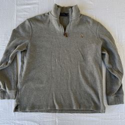 POLO RALPH LAUREN Cotton  Quarter Zip Sweater Mens Size Large
