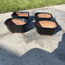 Small Rectangular Bonsai Planters—Ceramic Bonsai Pots ($25 set of 4 )