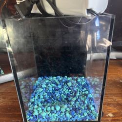 Small Glass Square Fish Tank With Filter