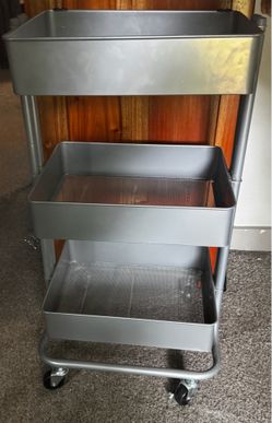 3-Tier Metal Rolling Cart