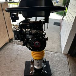 Brand new SFJX RM80A tamping rammer with a 196cc Loncin gasoline engine. This yellow and black jumping jack has a 300x280mm plate size and 80kg net we