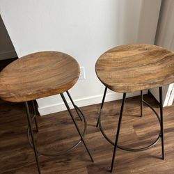 2 Bar Stools- West Elm 