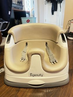Ingenuity Baby Base 2-in-1 Booster Feeding and Floor Seat with Self-Storing Tray - Cashmere