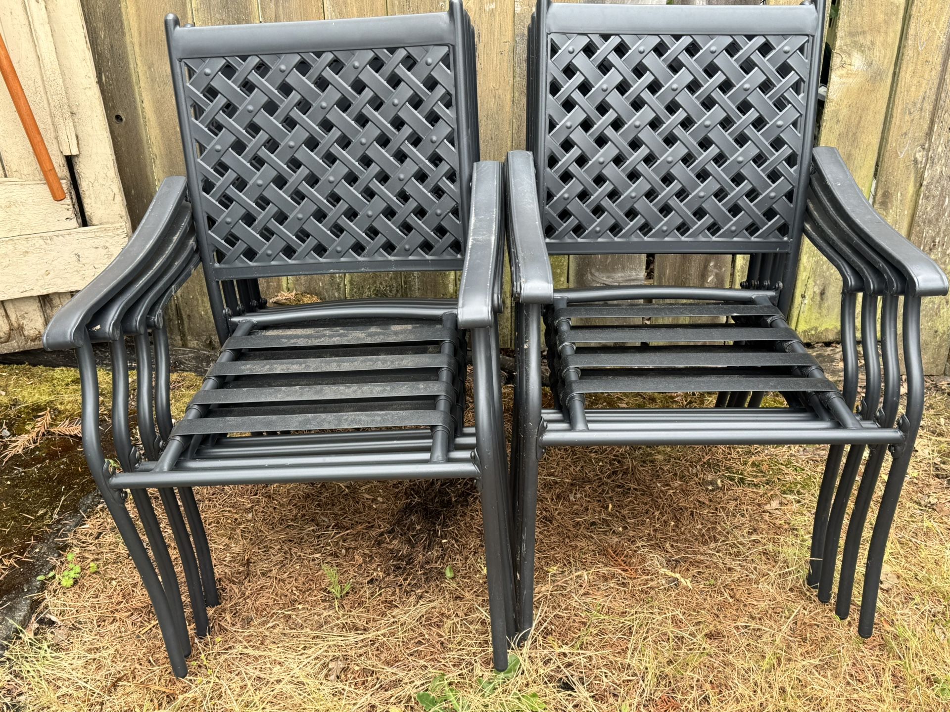 Patio Chairs, Set Of 8
