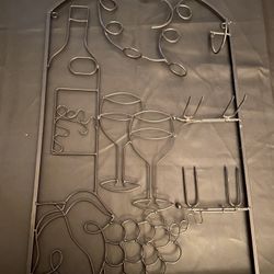 Wall Wine/Glass Metal Rack