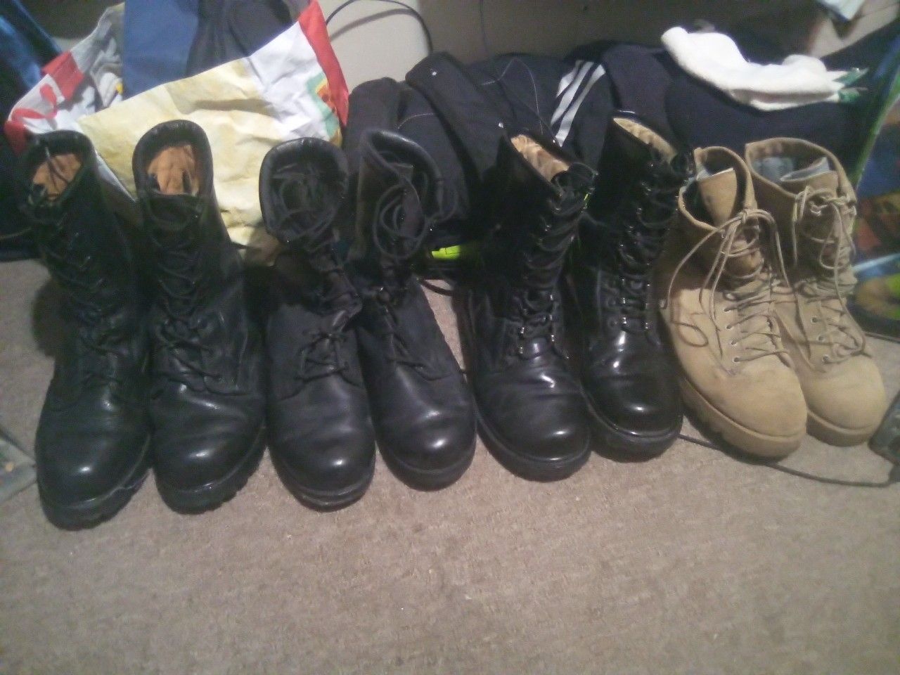 Four Nice Pair of Steel Toe Laced Ankle Work Boots Sz 9