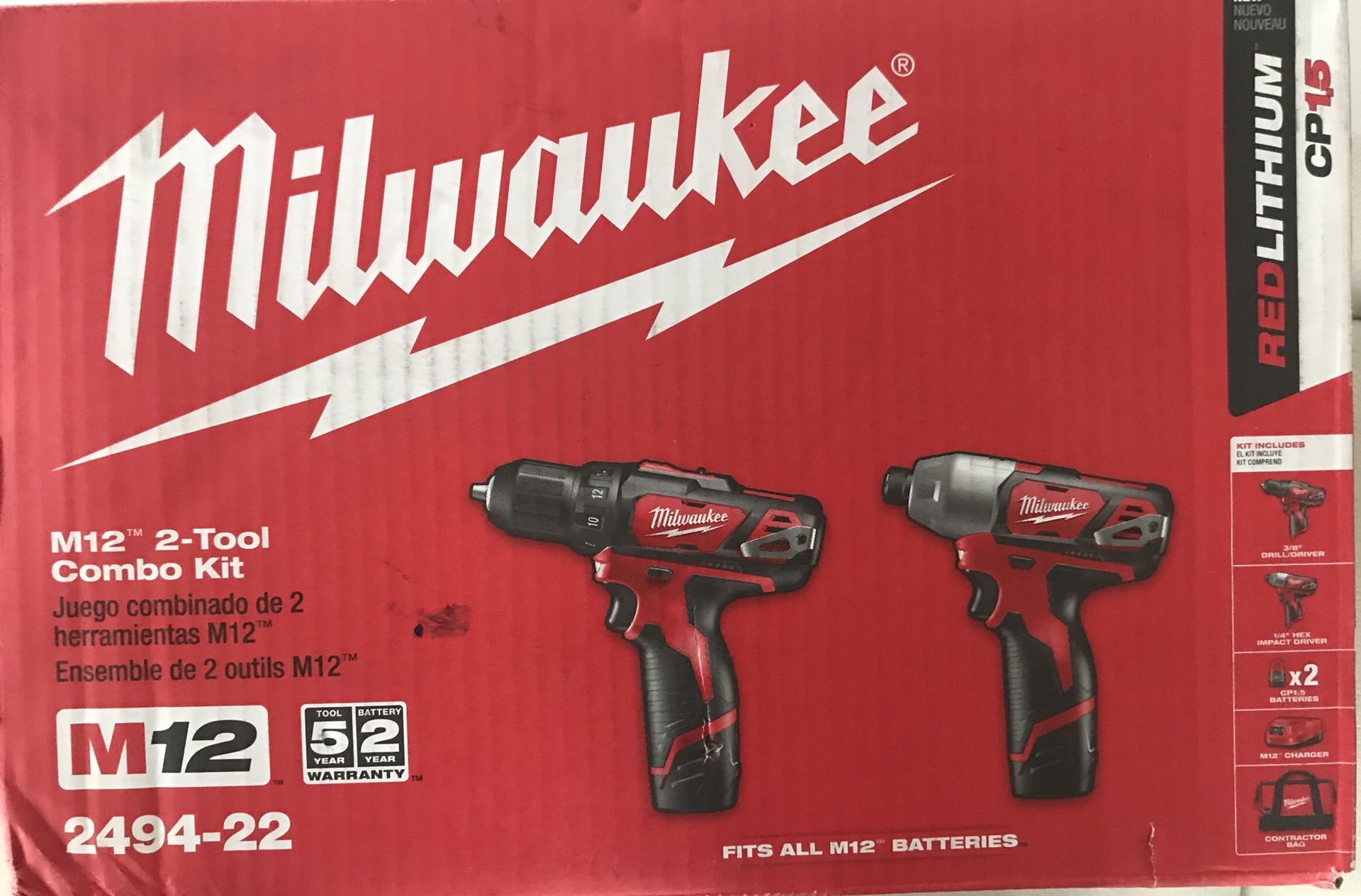 Milwaukee m12 Drill set