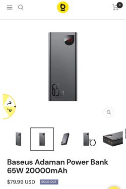 Baseus Adaman Power Bank 65W 20000mAh