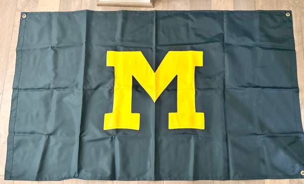 University of Michigan Wolverines Block M Flag Indoor Outdoor