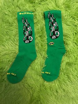Chrome Hearts Green Crew Socks