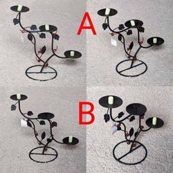 NEW 2 decorative metal freestanding candlestick tea light candle holders candelabras candelabra