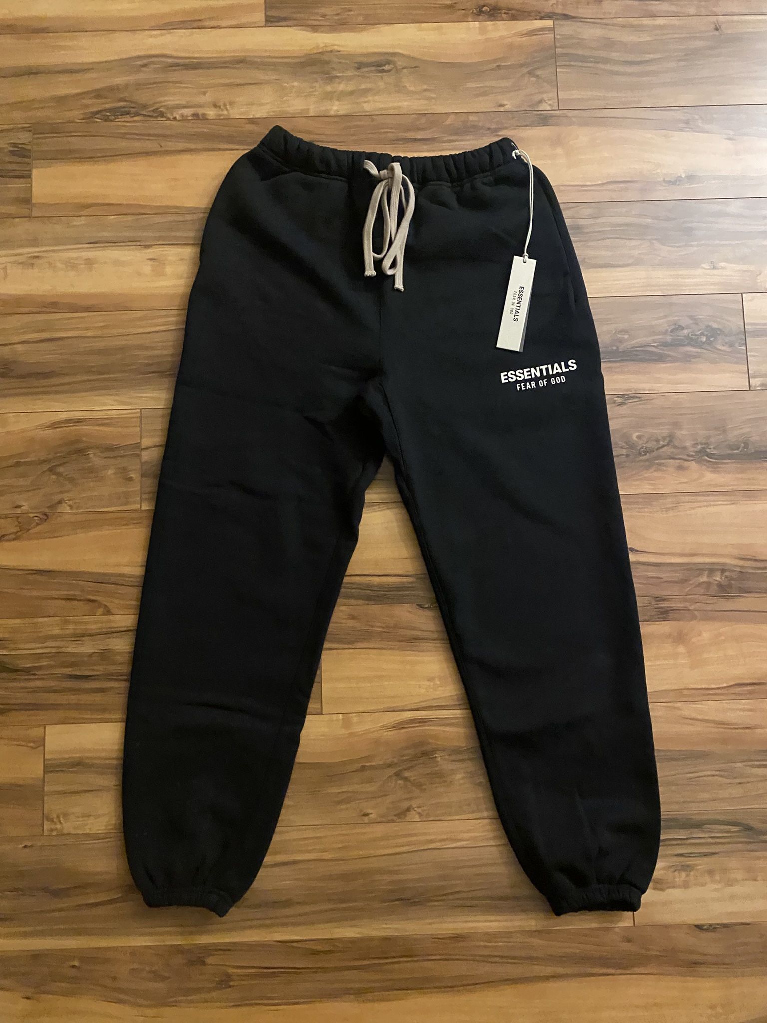 Essentials FW24 Black Fleece Sweatpants Size Medium