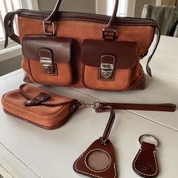 Dooney & Bourke Canvas And Leather Purse