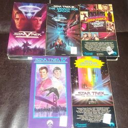 LOT (5) VHS STAR TREK MOVIES /1 BRAND NEW FINAL FRONTIER MORE READ!!