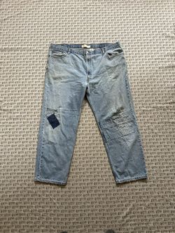 Levi’s Denim Jeans With Sashiko Repairs/details 550 559 560 Huge Size 48” 