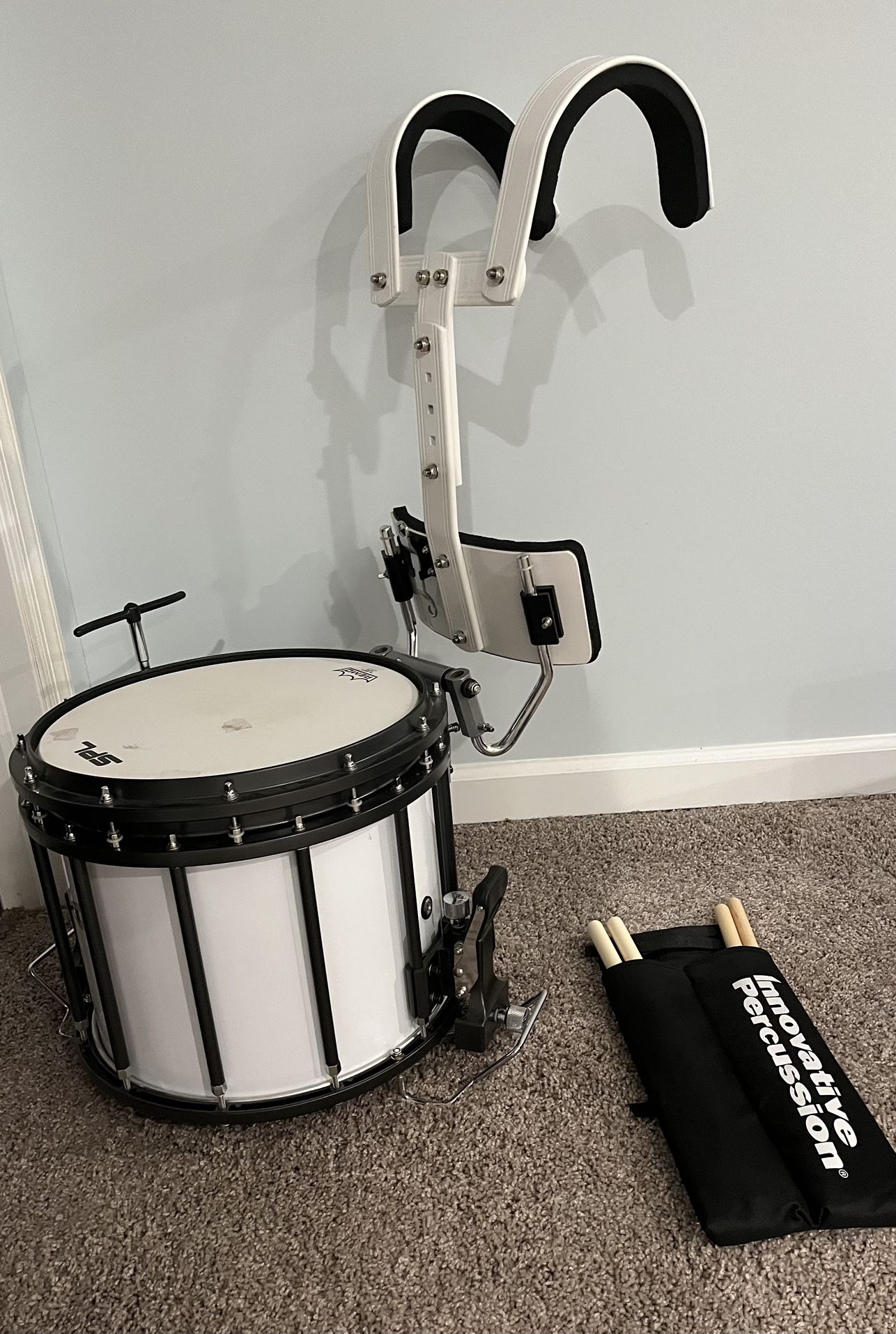 Sound Percussion Labs High-Tension Marching Snare Drum &Carrier. Marching Band. Drum Line.