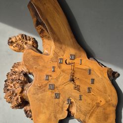 Clock/ Buckeye burl wood