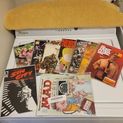 Lot of 8 Horror / Punk Rock Comics + 2 Mad Magazines