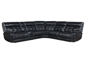 Hewitt Black Dual Power Reclining Sectional