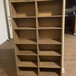 Atlantic 25"x54" Henley Adjustable Wood Media Storage Shelf Bookcase