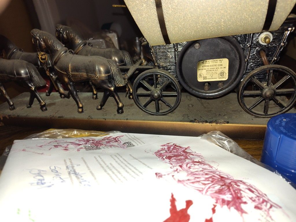 Vintage 1950 Horse & Carriage