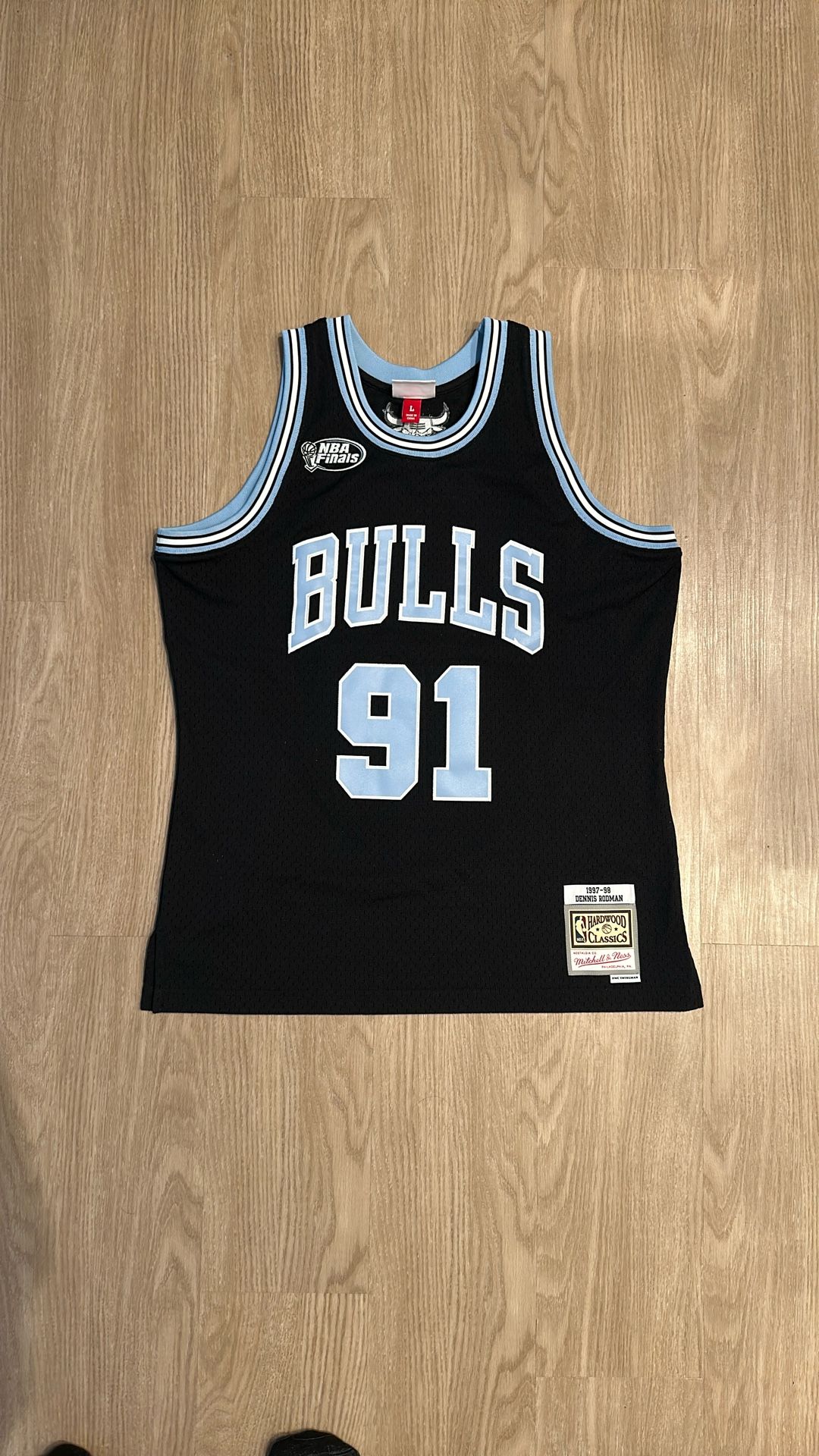 Size Large - Mitchell And Ness Authentic Swingman Jersey NBA Basketball Chicago Bulls Dennis Rodman Michael Jordan Culture Kings Supreme Vintage Sport