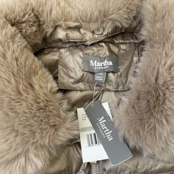 Martha Stewart Puffy Light Short Sleeve Jacket Fur
