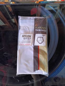 Vintage 1960 Deadstock Jockey Brand Throrobred Nylon Briefs Underwear Size 32